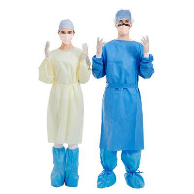 мантии голубой устранимой больницы 50g хирургические, мантия желтой SMMS водоустойчивой изоляции уровня 2 хирургическая