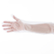 Белизна рукава пластикового устранимого PE защитных перчаток длинная